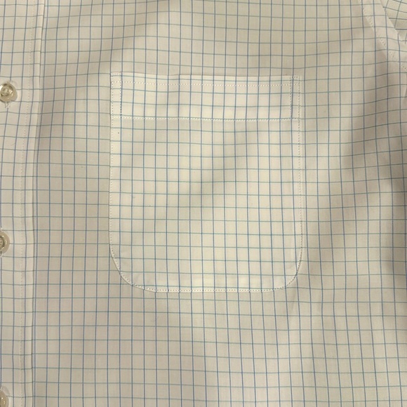 NWOT🤩 J MICHAELS CLOTHIERS CUSTOM  COTTON BLUE & WHITE MENS DRESS SHIRT - Picture 2 of 8